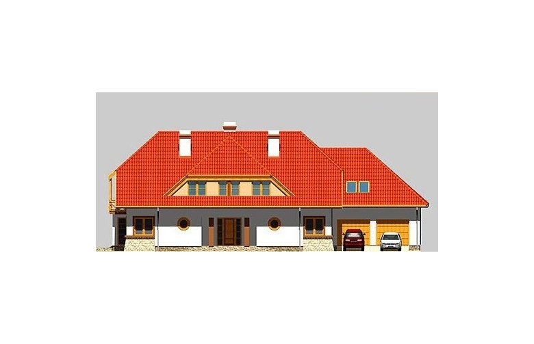 Projekt domu jednorodzinnego LK&396 - elewacja 1