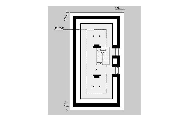 Projekt domu energooszczędnego G27 - poddasze