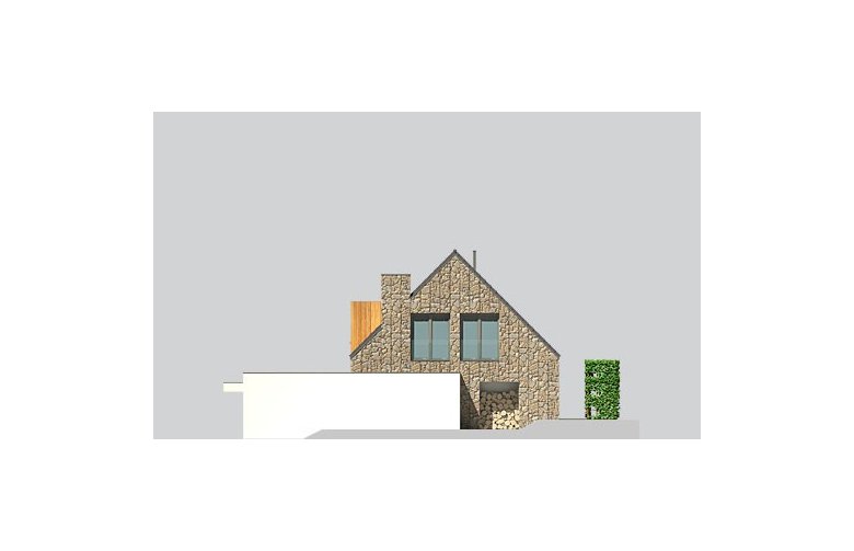 Projekt domu jednorodzinnego LK&905 - elewacja 4