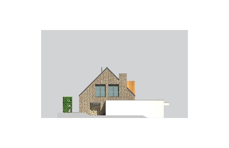 Projekt domu jednorodzinnego LK&905 - elewacja 4