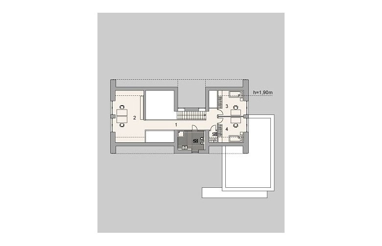 Projekt domu jednorodzinnego LK&905 - poddasze