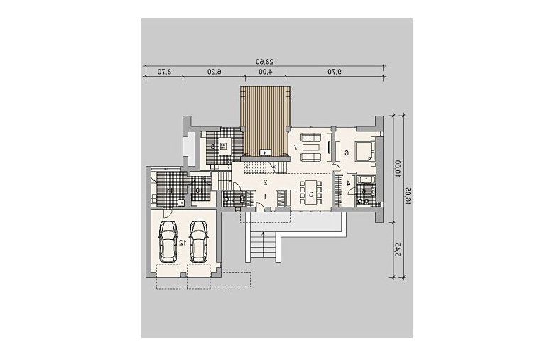 Projekt domu jednorodzinnego LK&905 - parter