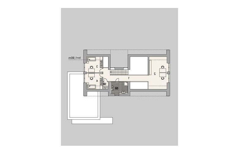 Projekt domu jednorodzinnego LK&905 - poddasze