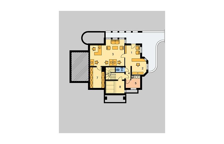 Projekt domu jednorodzinnego LK&399 - piwnica