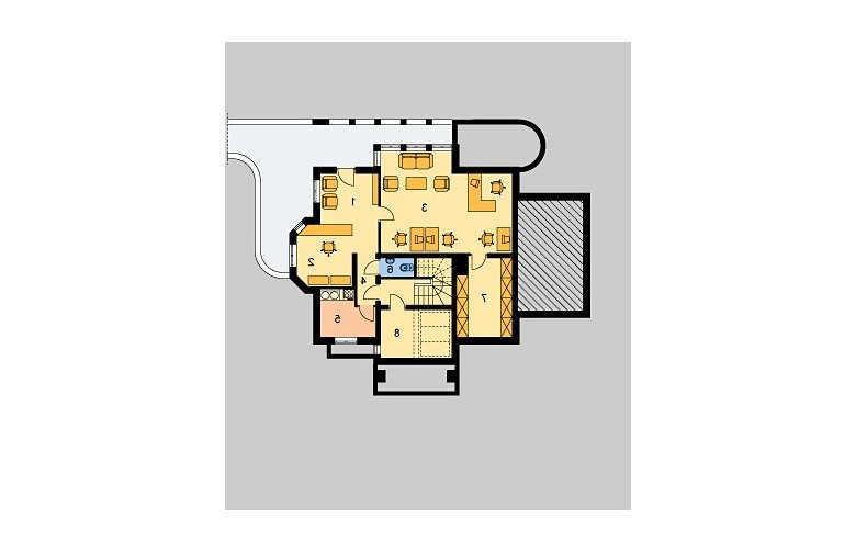 Projekt domu jednorodzinnego LK&399 - piwnica