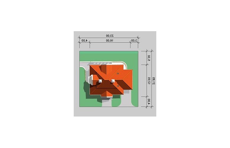 Projekt domu jednorodzinnego LK&399 - Usytuowanie - wersja lustrzana
