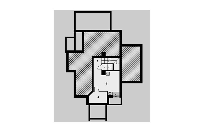 Projekt domu jednorodzinnego LK&400 - piwnica