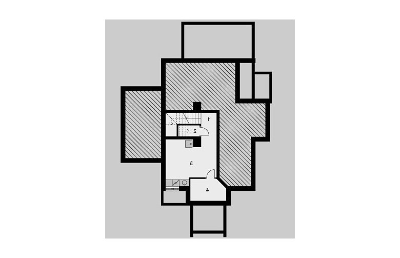 Projekt domu jednorodzinnego LK&400 - piwnica