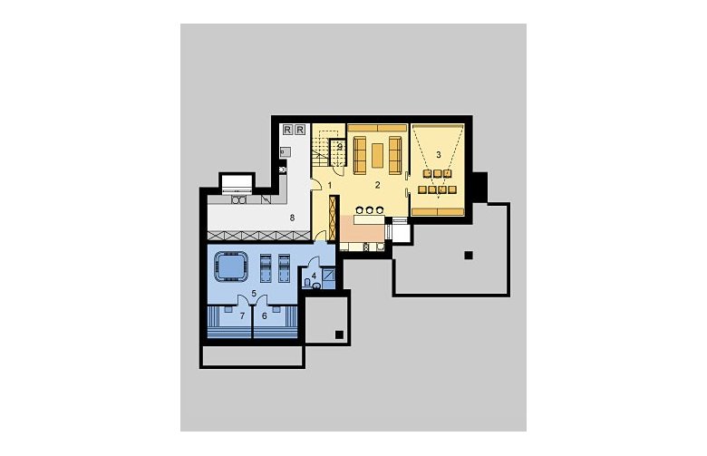 Projekt domu jednorodzinnego LK&902 - piwnica