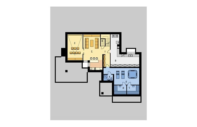 Projekt domu jednorodzinnego LK&902 - piwnica