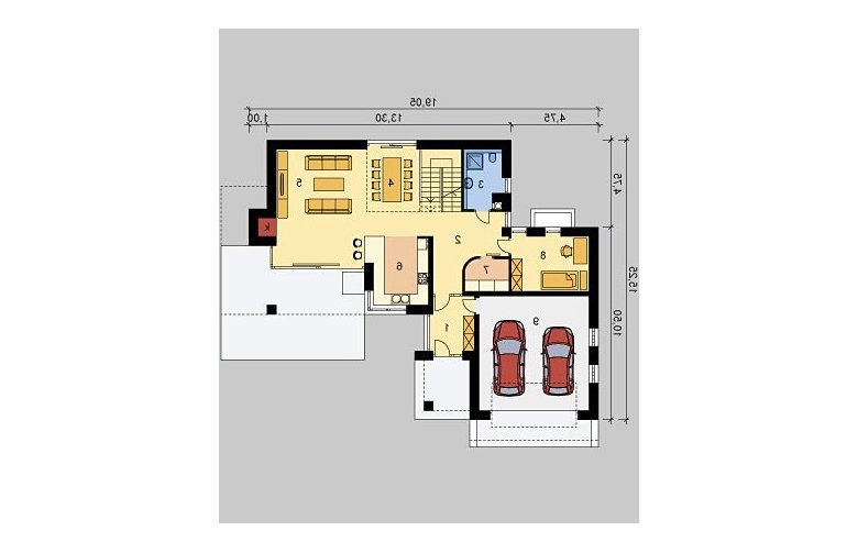 Projekt domu jednorodzinnego LK&902 - parter