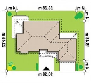 Usytuowanie budynku Z21 w wersji lustrzanej