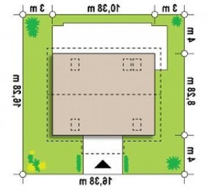 Usytuowanie budynku Z14 w wersji lustrzanej