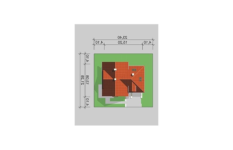 Projekt domu jednorodzinnego LK&403 - Usytuowanie - wersja lustrzana