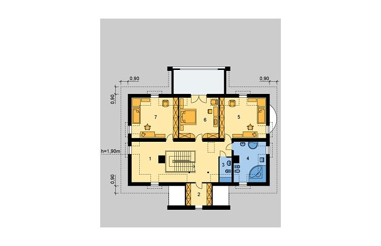 Projekt domu piętrowego LK&409 - poddasze