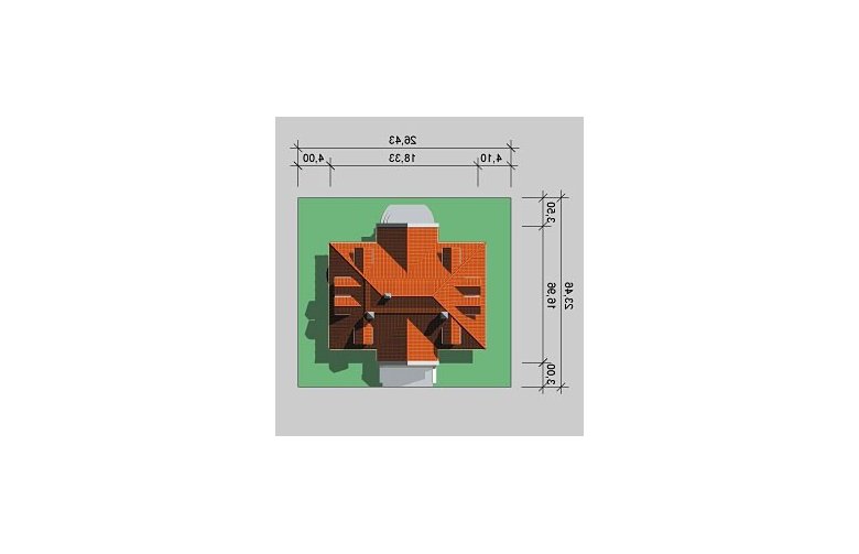 Projekt domu piętrowego LK&409 - Usytuowanie - wersja lustrzana