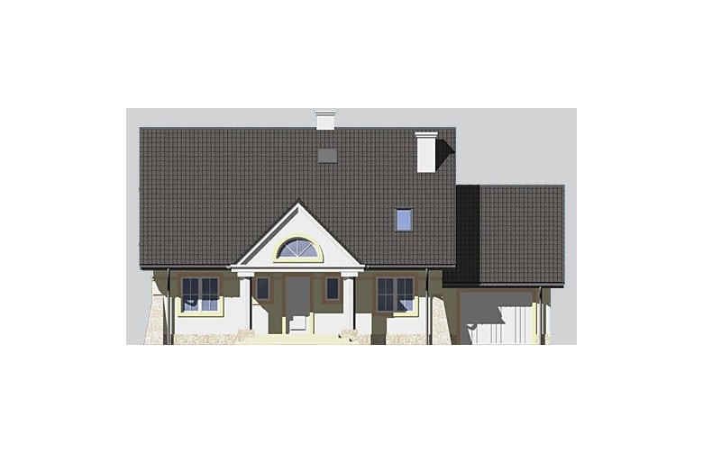 Projekt domu jednorodzinnego LK&422 - elewacja 1