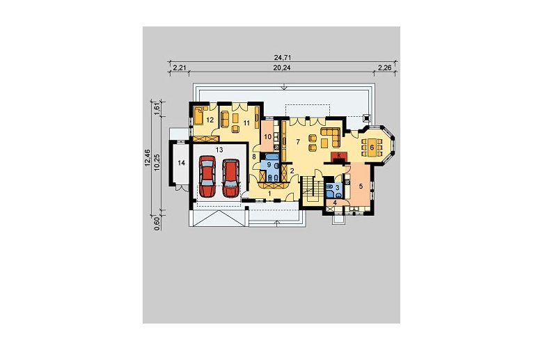 Projekt domu jednorodzinnego LK&426 - parter