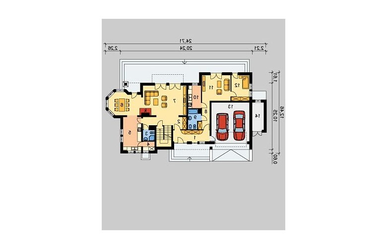 Projekt domu jednorodzinnego LK&426 - parter