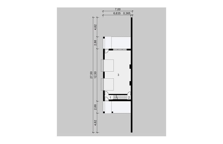 Projekt domu szkieletowego G13 - parter