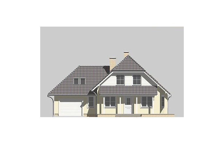 Projekt domu jednorodzinnego LK&429 - elewacja 1