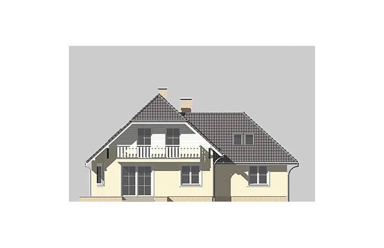 Projekt domu jednorodzinnego LK&429 - elewacja 2