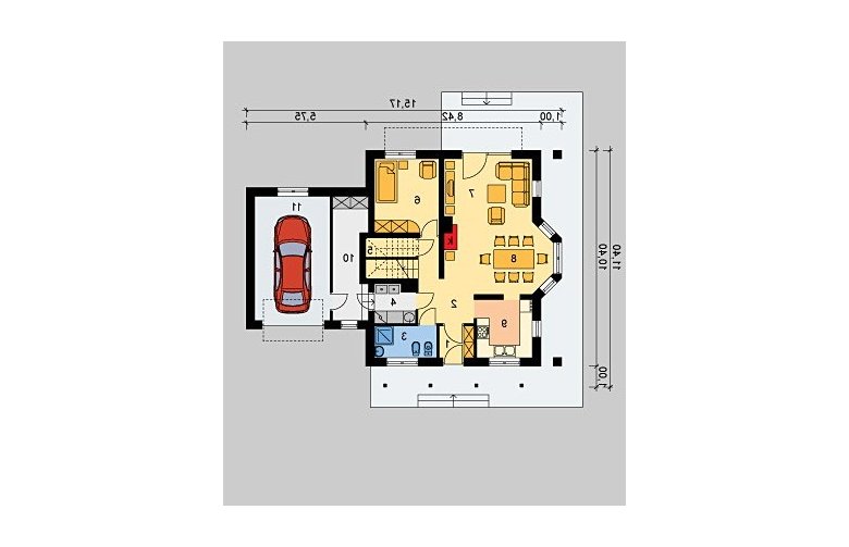 Projekt domu jednorodzinnego LK&429 - parter
