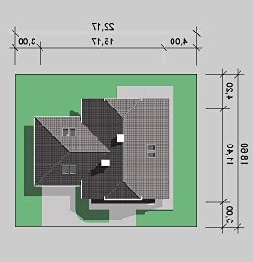 Usytuowanie budynku LK&429 w wersji lustrzanej