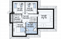 Projekt domu parterowego Z48 - rzut poddasza