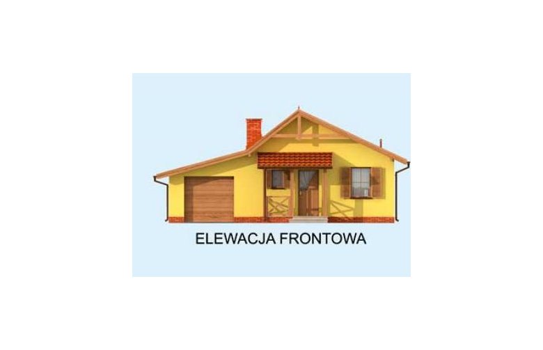 Projekt domu letniskowego BOLZANO dom letniskowy - elewacja 1