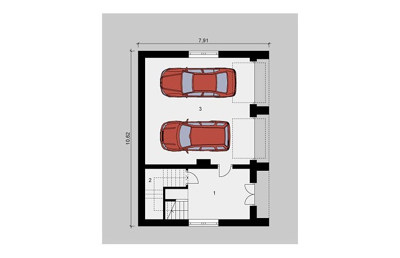 Projekt domu jednorodzinnego G26 - parter