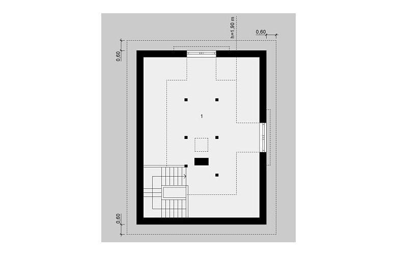 Projekt domu jednorodzinnego G26 - poddasze