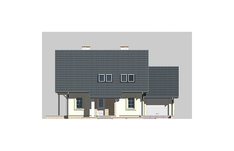 Projekt domu jednorodzinnego LK&437 - elewacja 1