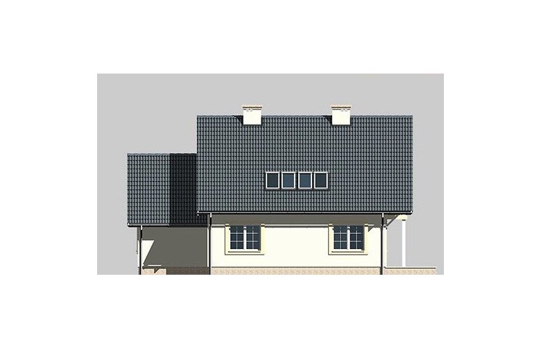 Projekt domu jednorodzinnego LK&437 - elewacja 2