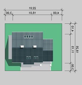 Usytuowanie budynku LK&437 w wersji lustrzanej