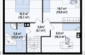 Projekt domu z bala Z14 D - rzut poddasza