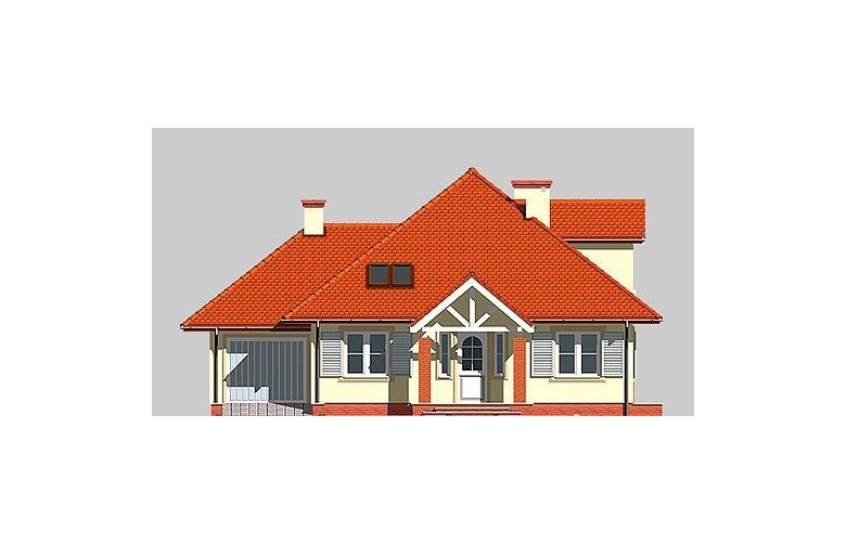 Projekt domu jednorodzinnego LK&455 - elewacja 1