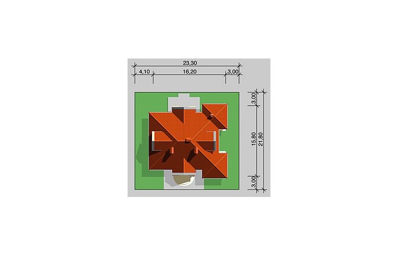 Projekt domu piętrowego LK&456 - Usytuowanie