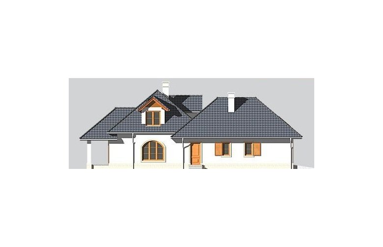 Projekt domu jednorodzinnego LK&458 - elewacja 2