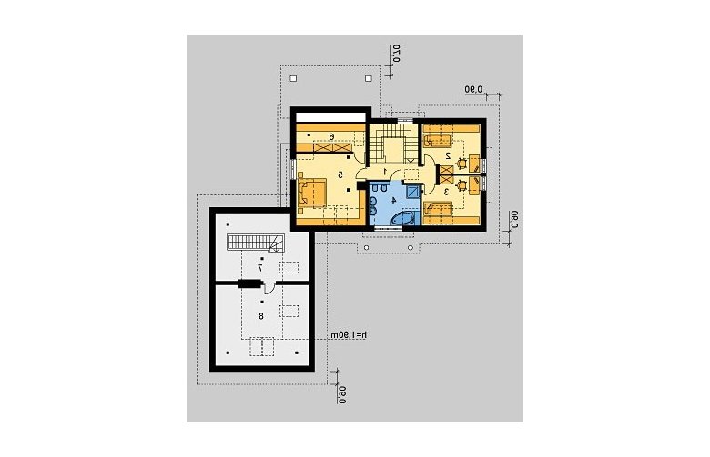 Projekt domu jednorodzinnego LK&458 - poddasze