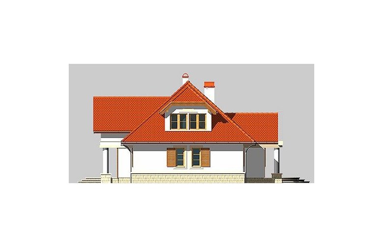 Projekt domu jednorodzinnego LK&461 - elewacja 3