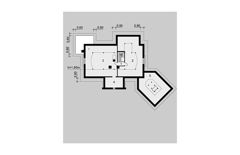 Projekt domu piętrowego LK&465 - strych