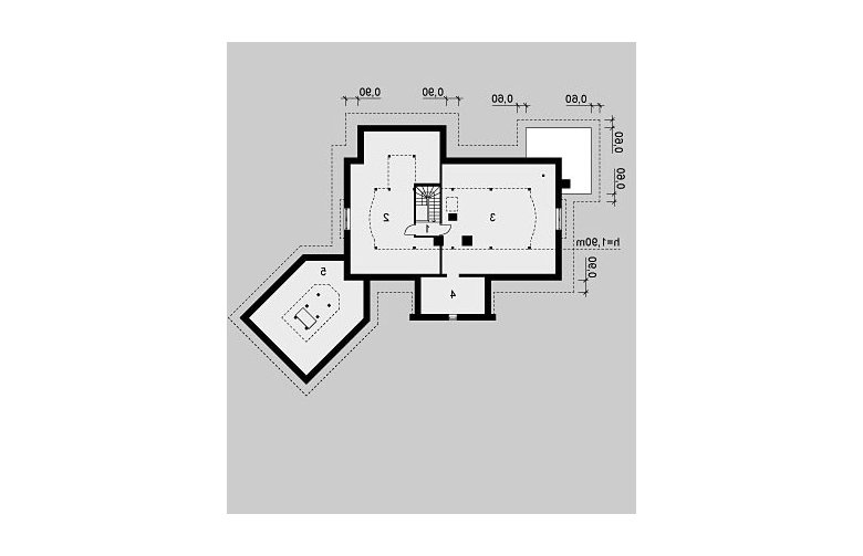 Projekt domu piętrowego LK&465 - strych