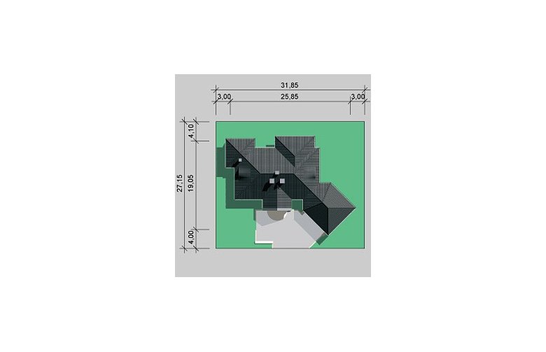 Projekt domu piętrowego LK&465 - Usytuowanie