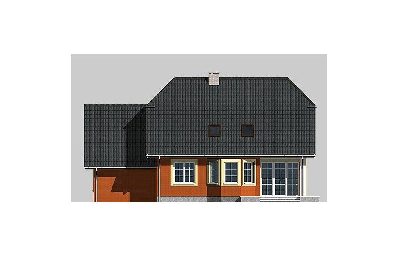 Projekt domu jednorodzinnego LK&468 - elewacja 2