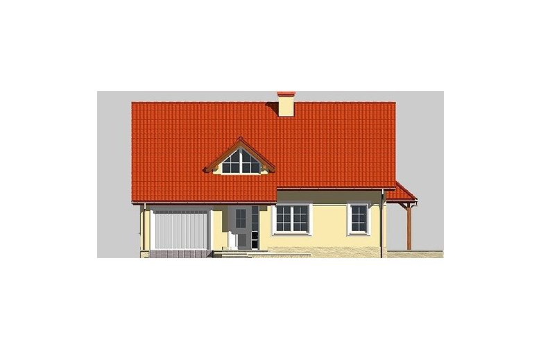 Projekt domu jednorodzinnego LK&473 - elewacja 1