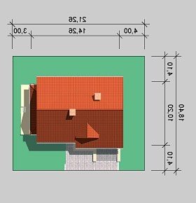 Usytuowanie budynku LK&473 w wersji lustrzanej