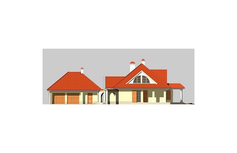 Projekt domu jednorodzinnego LK&474 - elewacja 3