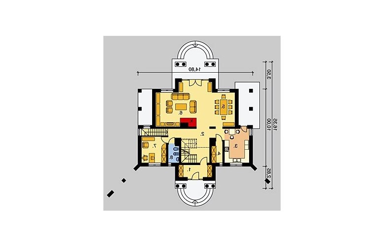 Projekt domu jednorodzinnego LK&474 - parter