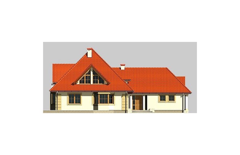 Projekt domu jednorodzinnego LK&478 - elewacja 4